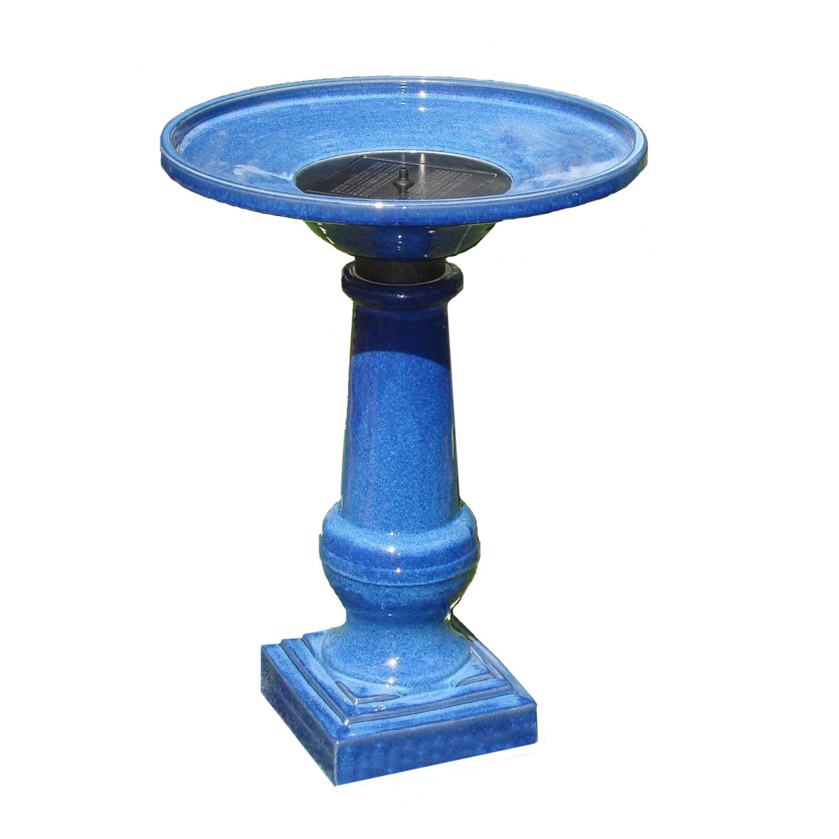 smart solar athena blue ceramic solar on demand birdbath smart solar athena blue ceramic solar on demand birdbath