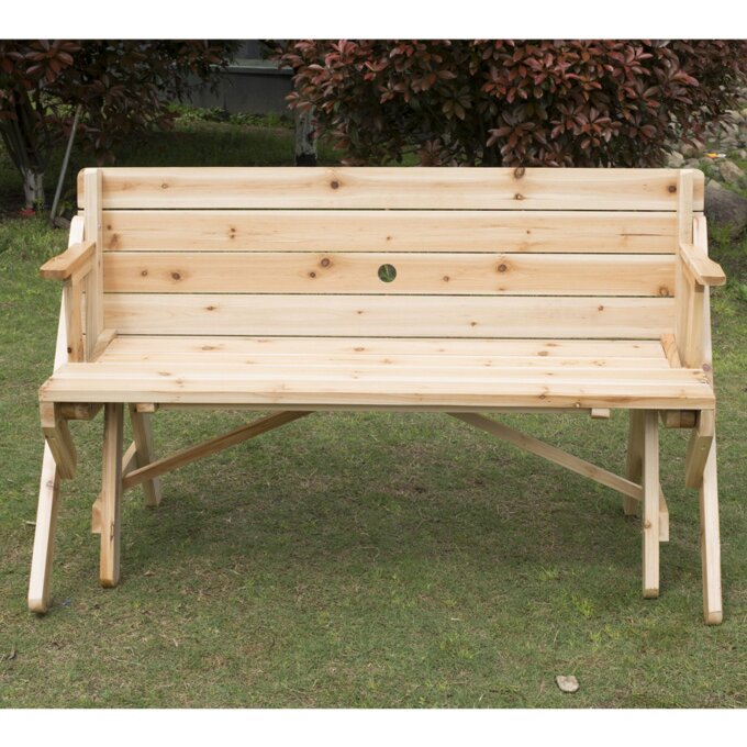 Outsunny Convertible Table And Picnic Bench & Reviews