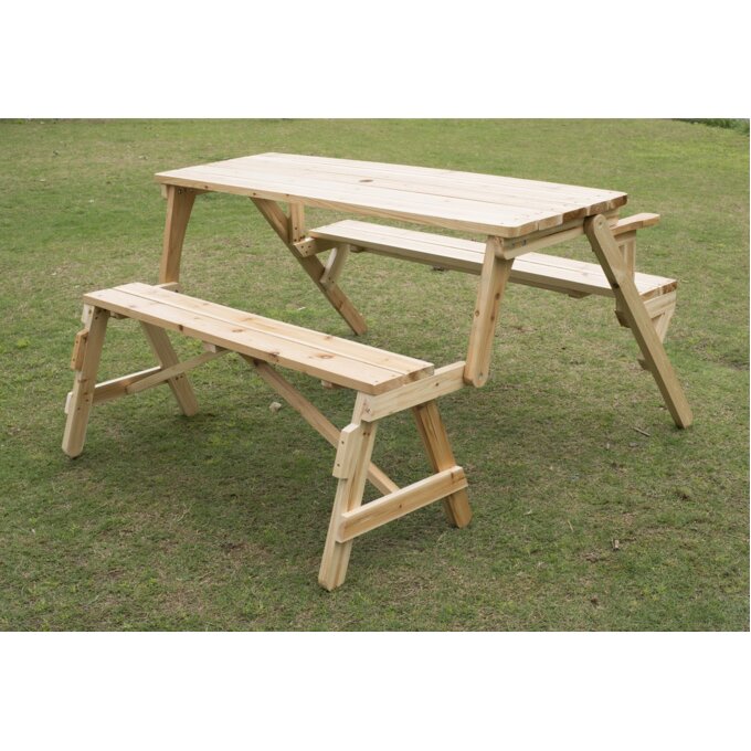Outsunny Convertible Table And Picnic Bench & Reviews
