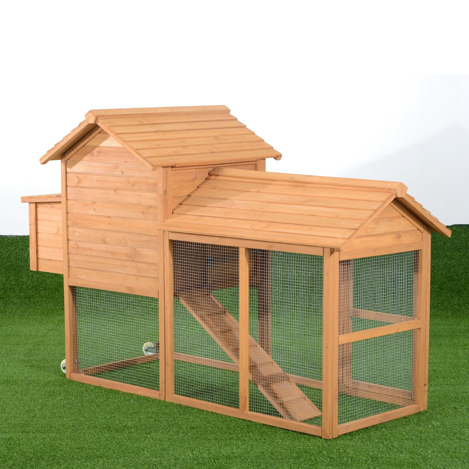 Aosom Deluxe Portable Backyard Chicken Coop with Nesting ...