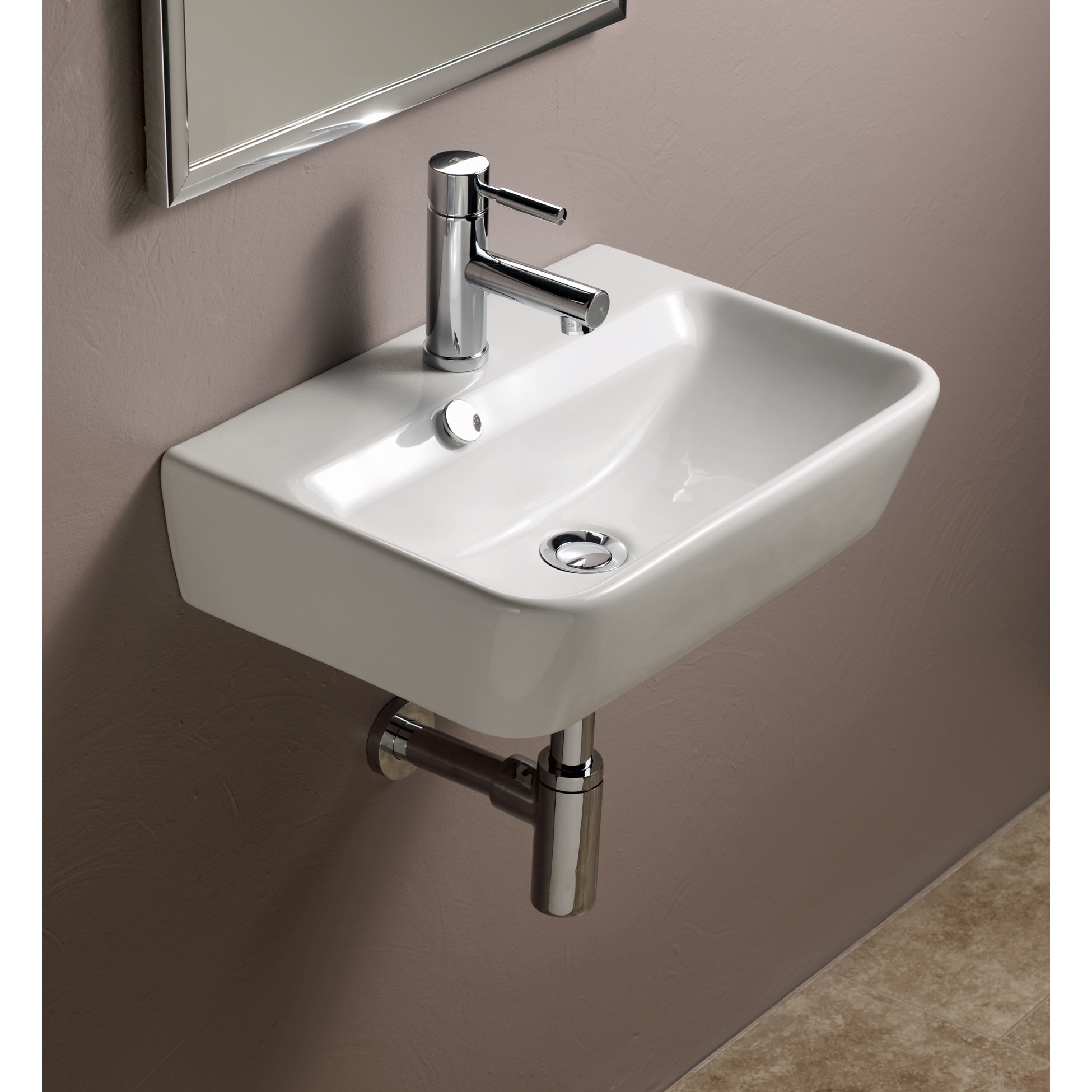 Bissonnet Emma Ceramic Wall Hung Bathroom Sink & Reviews Wayfair ...
