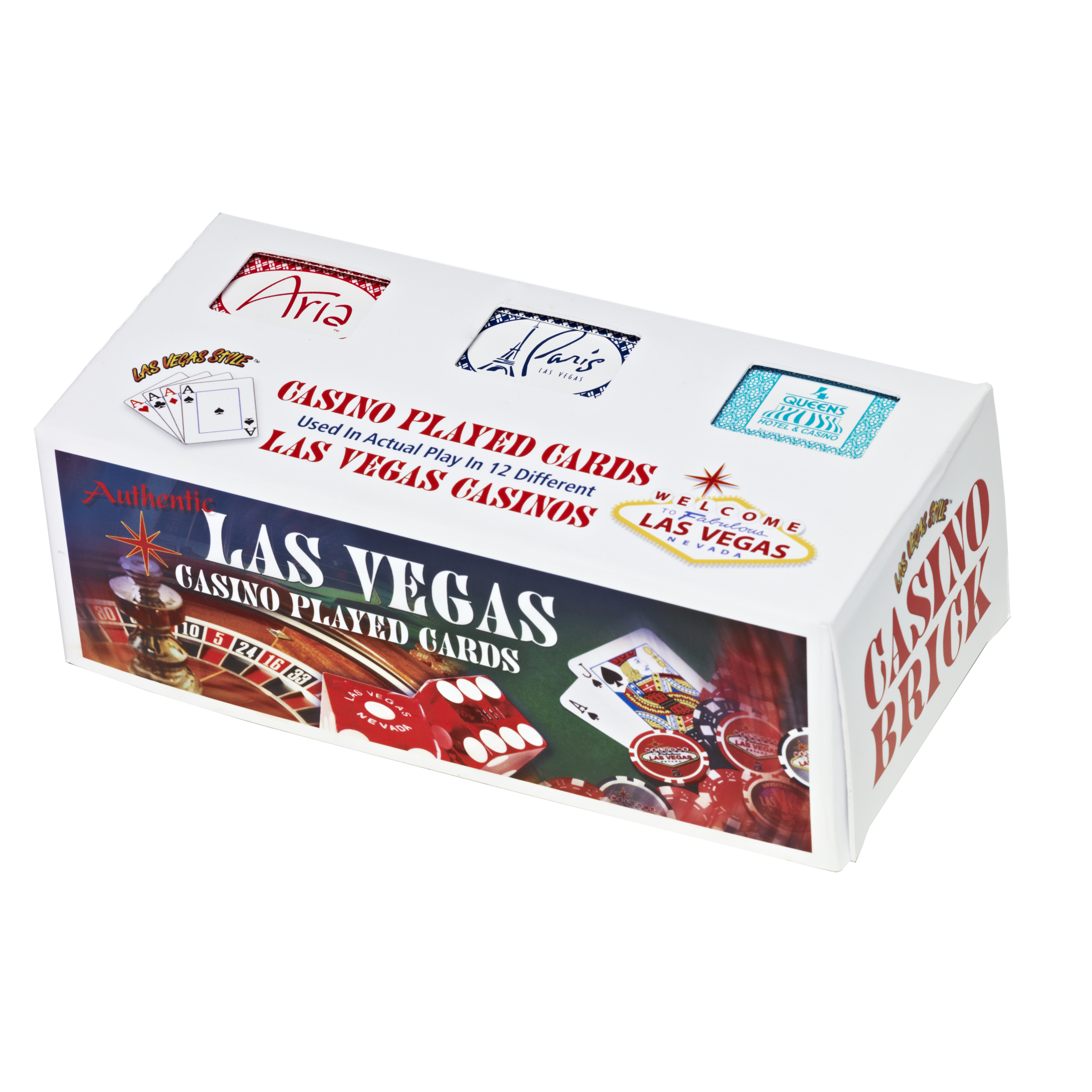 Las Vegas Style 12 Pack Casino Brick Assorted Playing Cards & Reviews 