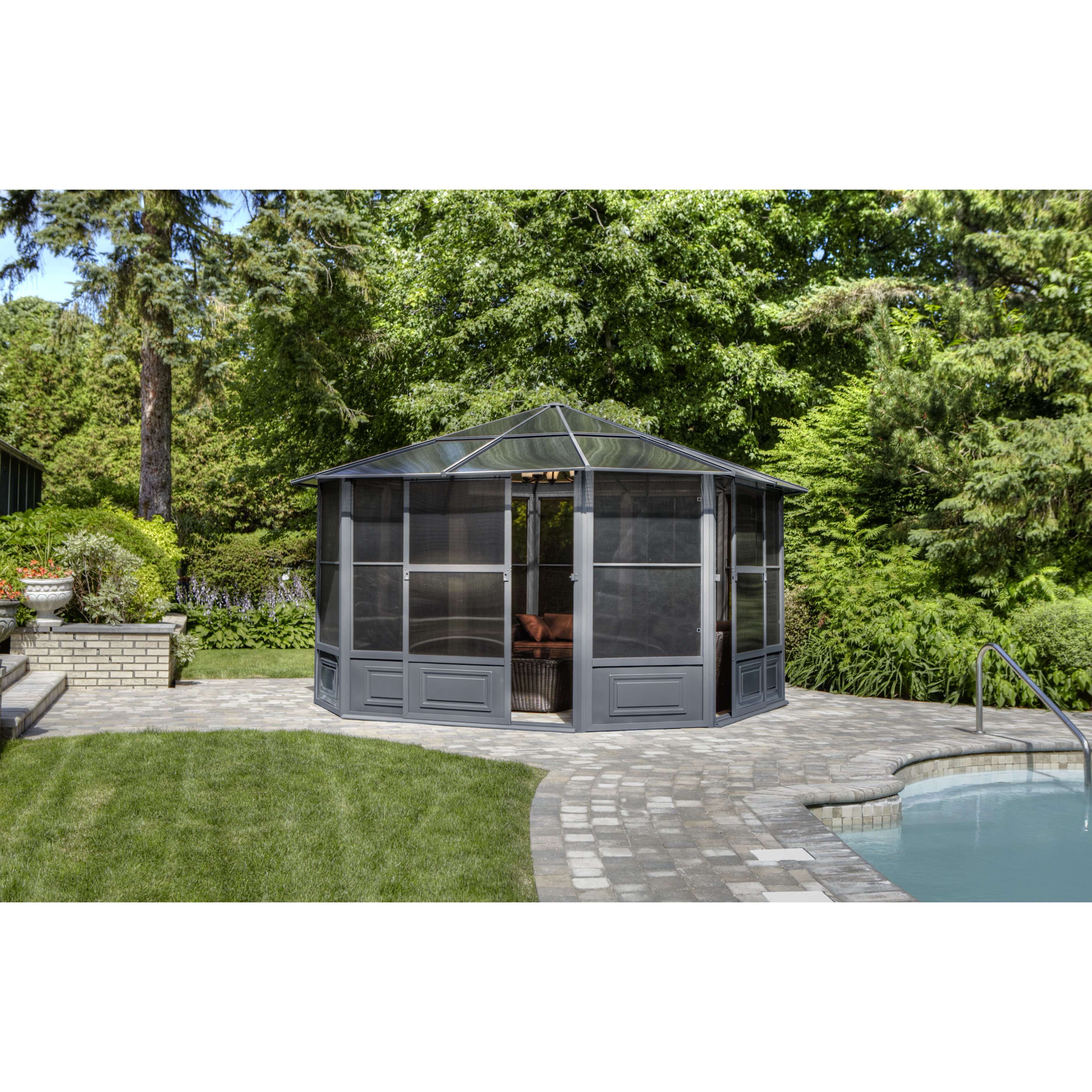 Gazebo Penguin Four Season 12 Ft. W x 12 Ft. D Aluminum Gazebo ...