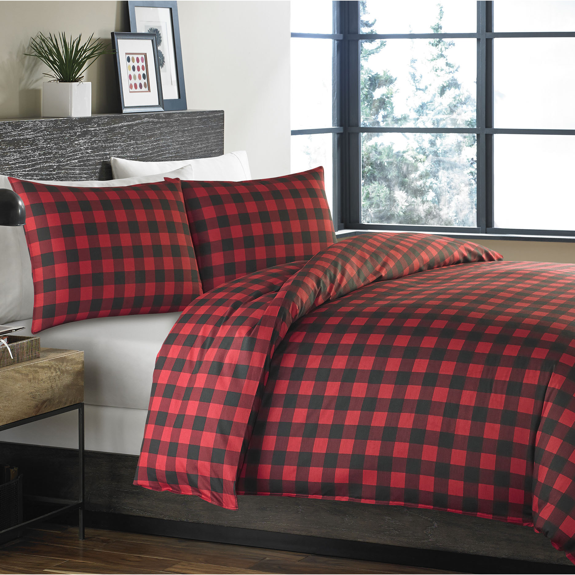Eddie Bauer Mountain Plaid 2 Piece Reversible Comforter Set & Reviews Wayfair