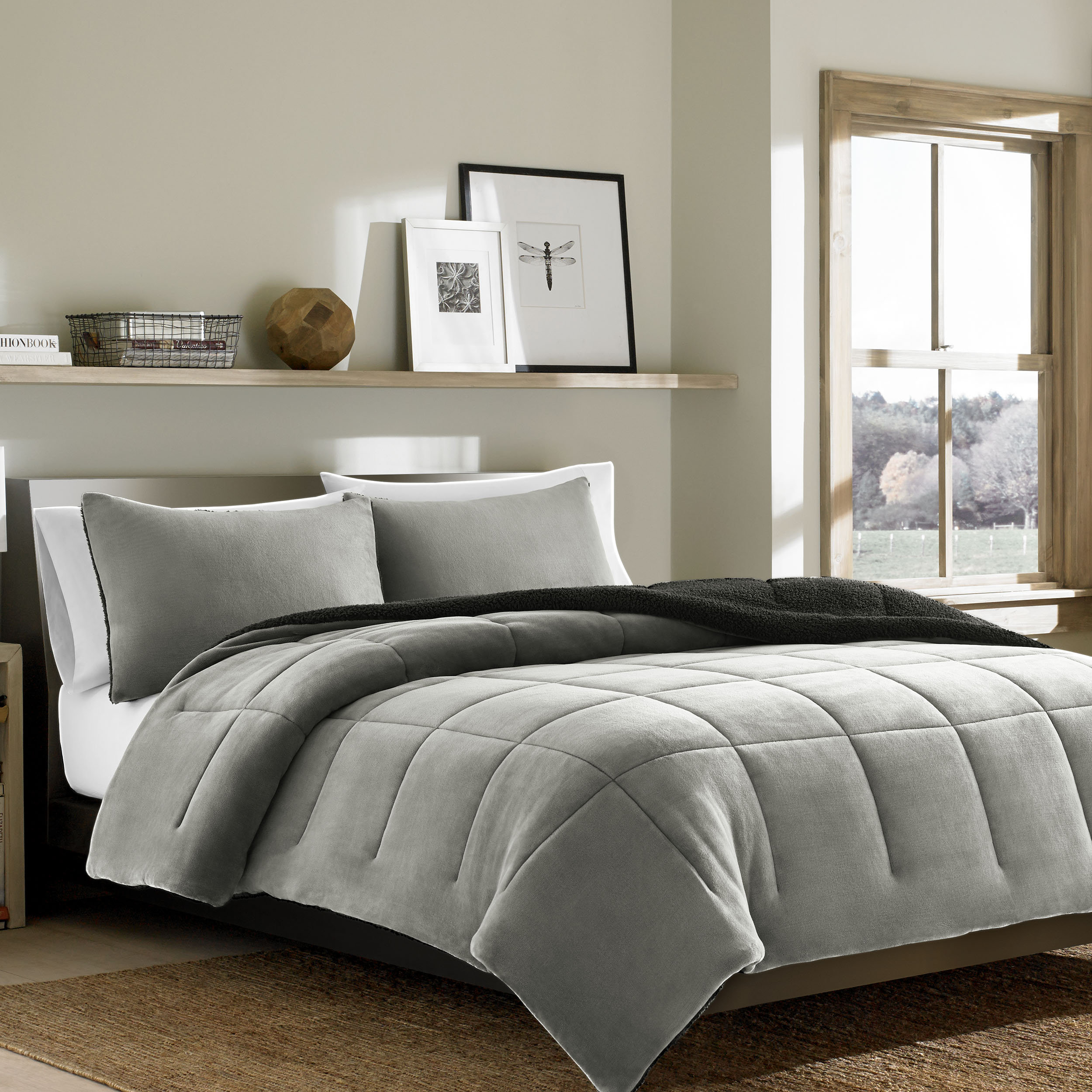 eddie bauer premium fleece 3 piece reversible comforter eddie bauer premium fleece 3 piece reversible comforter