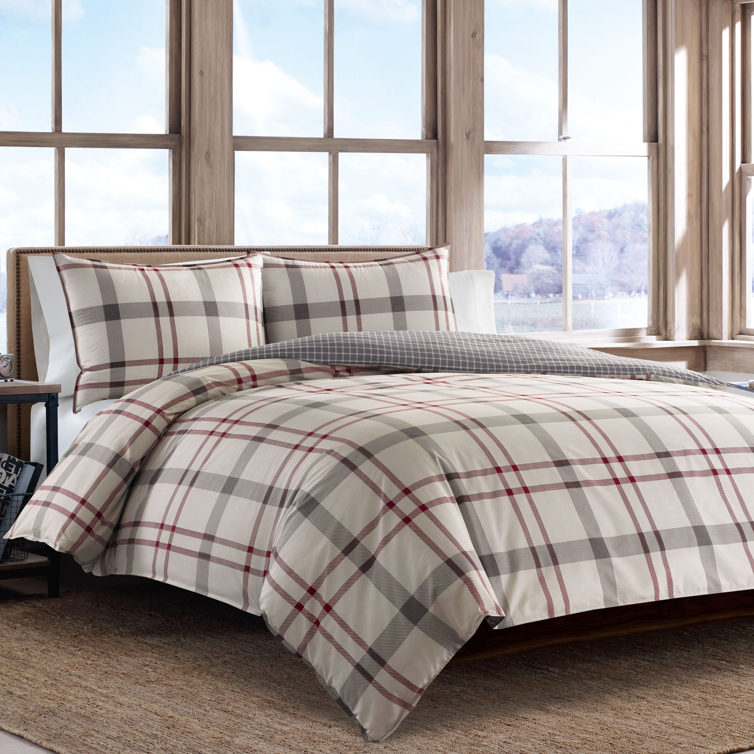 Eddie Bauer Portage Bay Reversible Duvet Cover Set & Reviews Wayfair