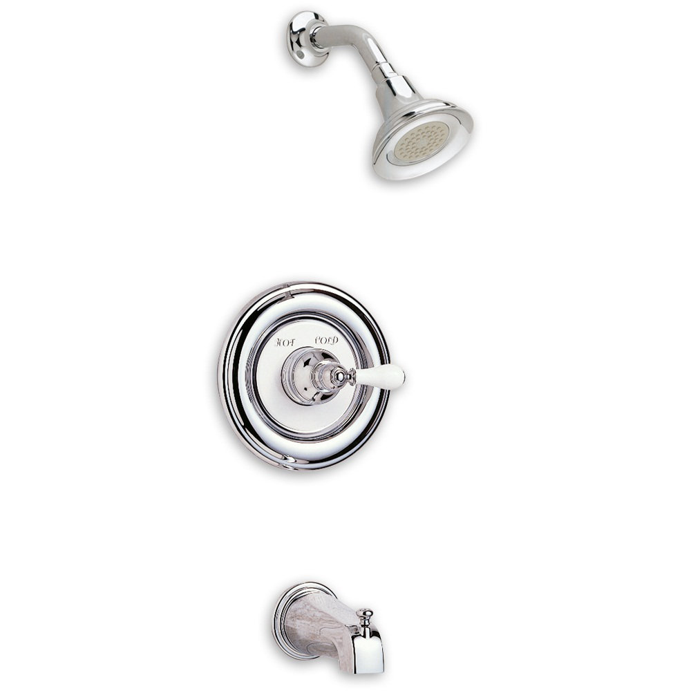 American Standard Hampton Shower Trim Kit With Porcelain Lever Handle