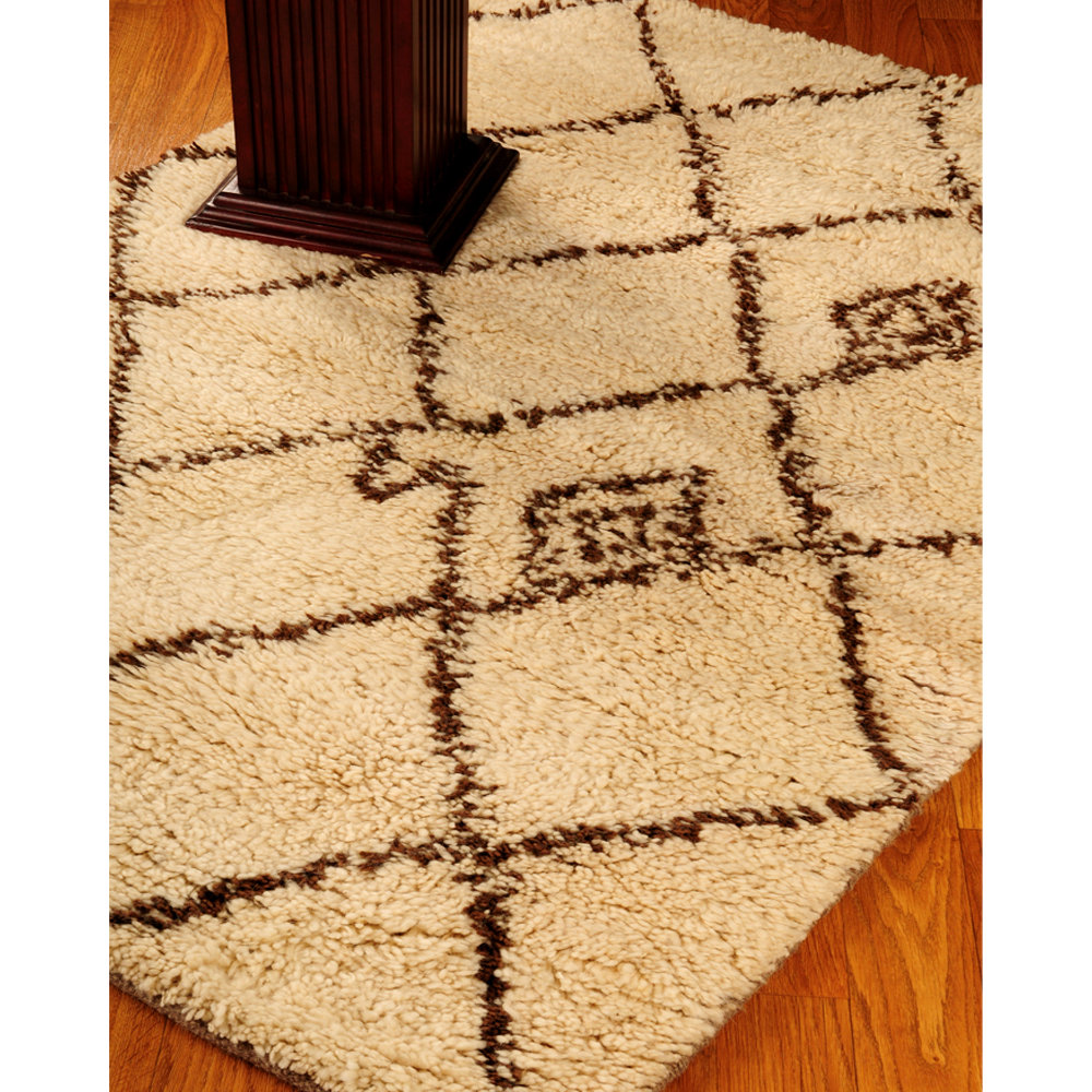 Natural Area Rugs Classic Cream Geometric Area Rug Wayfair