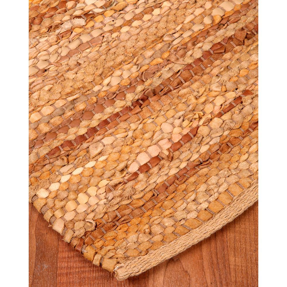 Natural Area Rugs Adore Leather Hand Loomed Area Rug & Reviews Wayfair