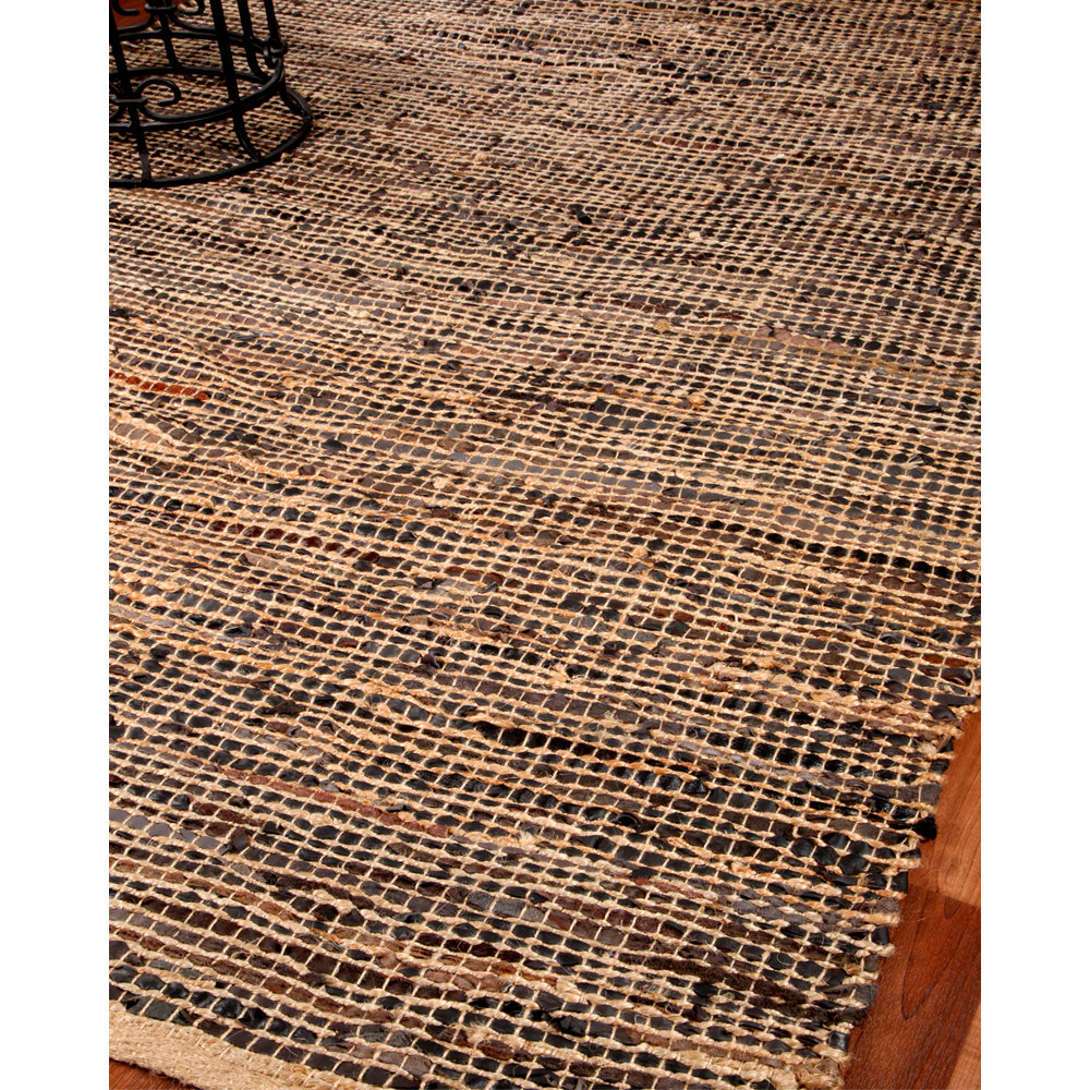 Natural Area Rugs Cosmo Leather Hand Loomed Area Rug & Reviews Wayfair