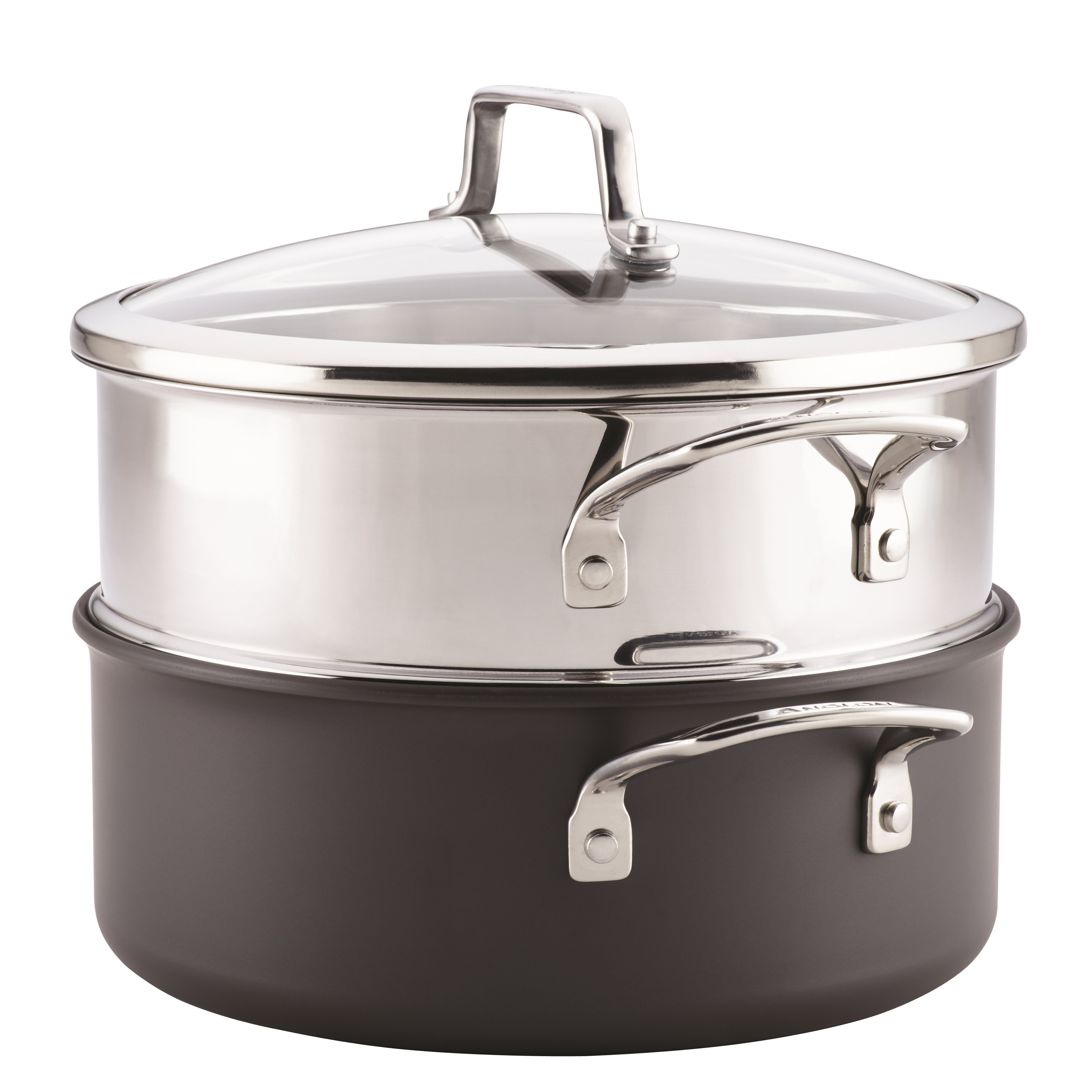 Anolon 5-qt. Hard-Anodized Aluminum Round Dutch Oven with Steamer | Wayfair