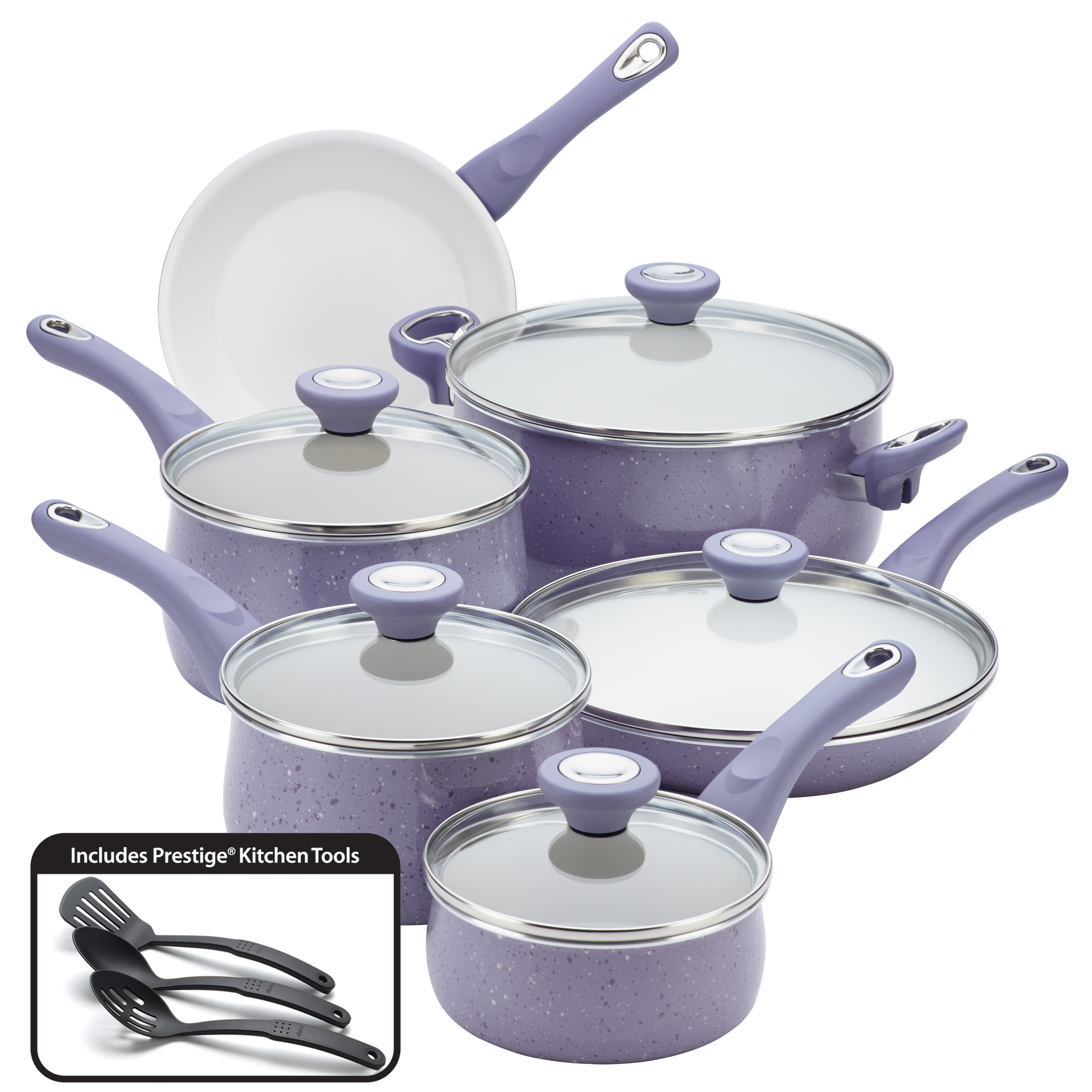 Farberware Aluminum Cookware Speckled Nonstick 14 Piece 