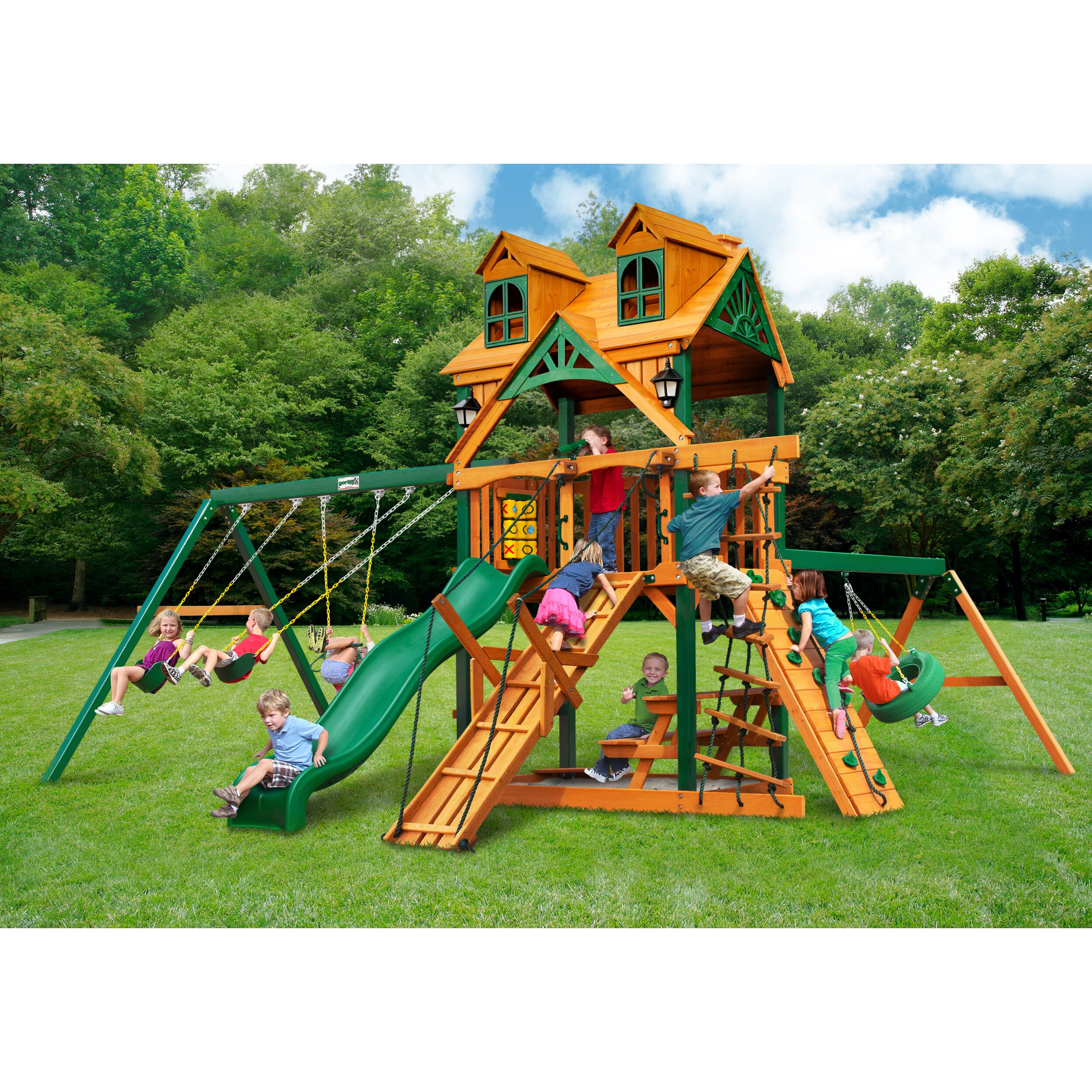 Gorilla Playsets Malibu Frontier Swing Set Wayfair