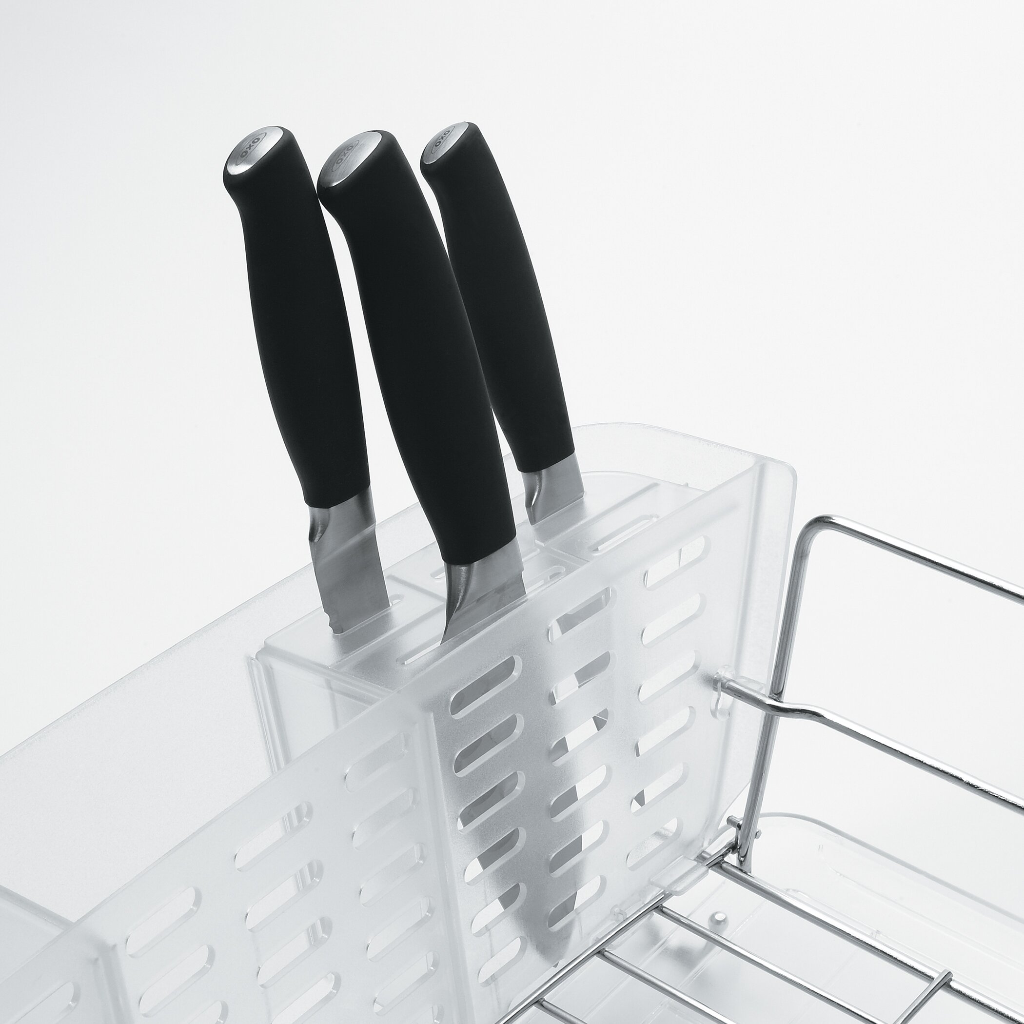 OXO Good Grips Folding Stainless Steel Dish Rack & Reviews | Wayfair Oxo Good Grips Folding Stainless Steel Dish Rack