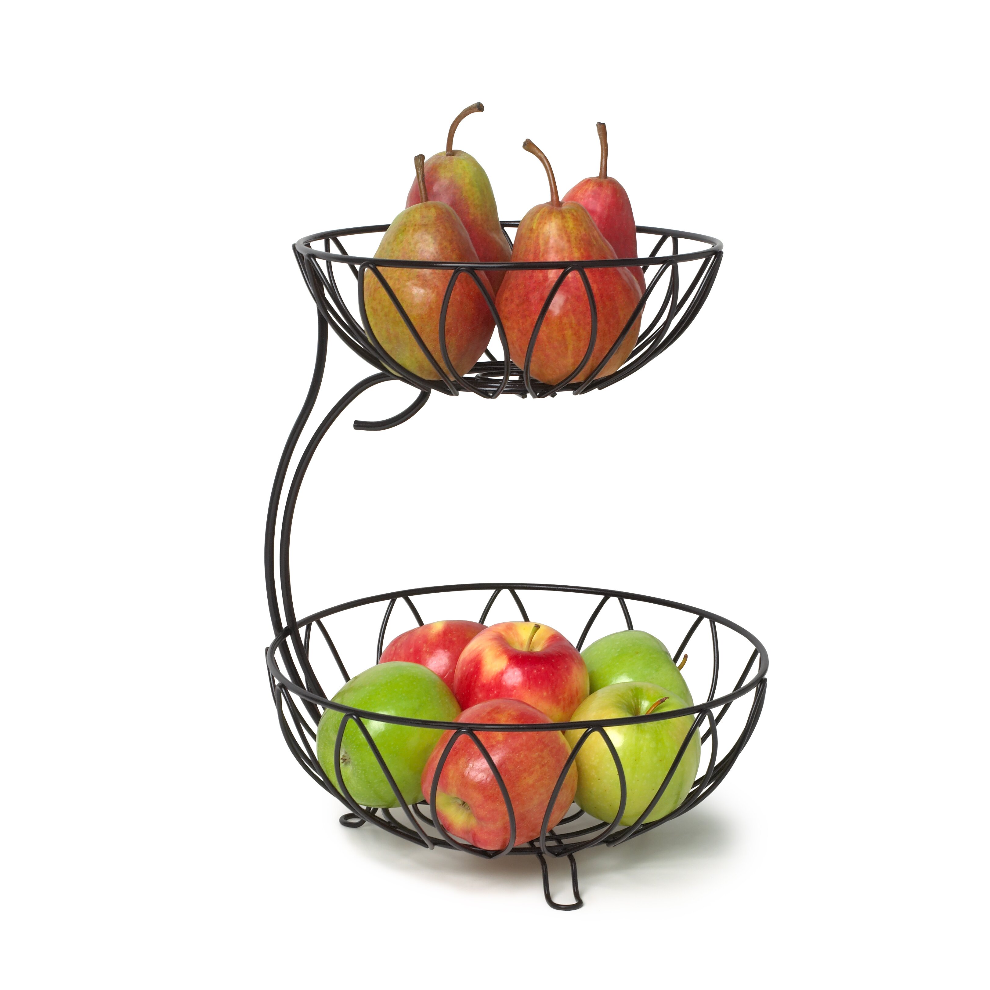 Spectrum Diversified Leaf Arched 2 Tier Fruit Bowl Reviews Wayfair   Leaf Arched 2 Tier Fruit Bowl 61410 