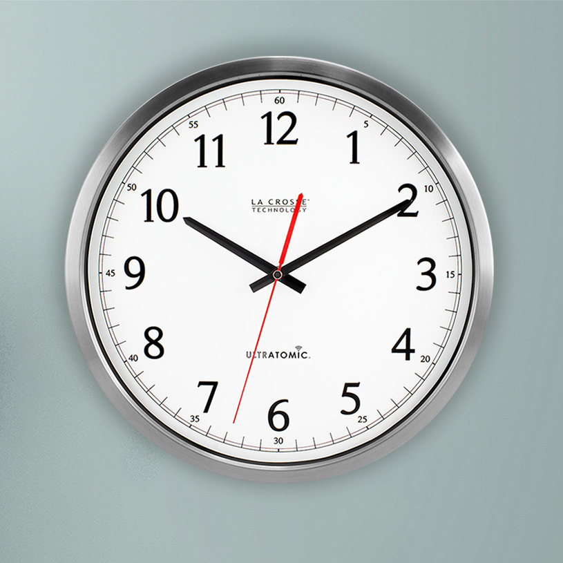 La Crosse Technology 14" UltrAtomic Analog Wall Clock Wayfair