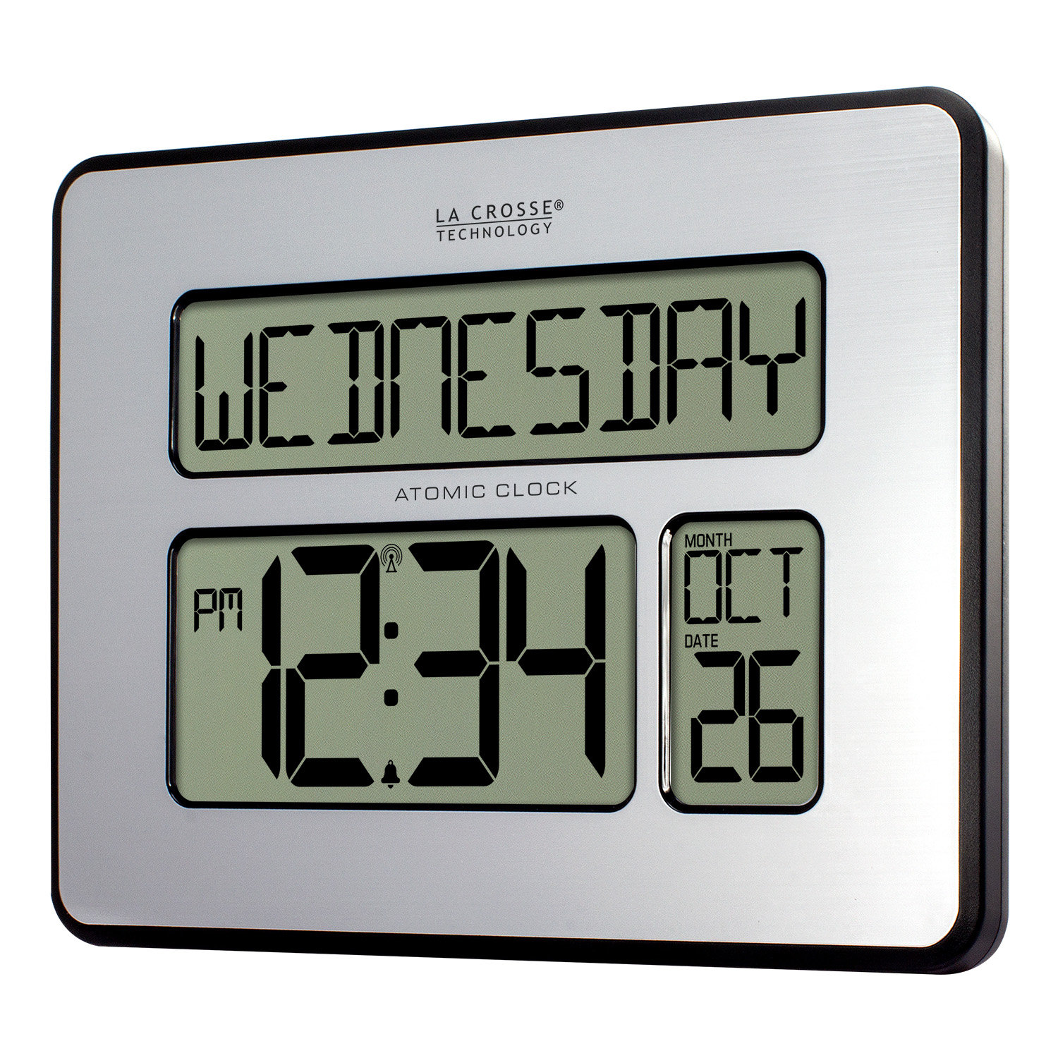 La Crosse Technology Atomic Full Calendar Clock Wayfair