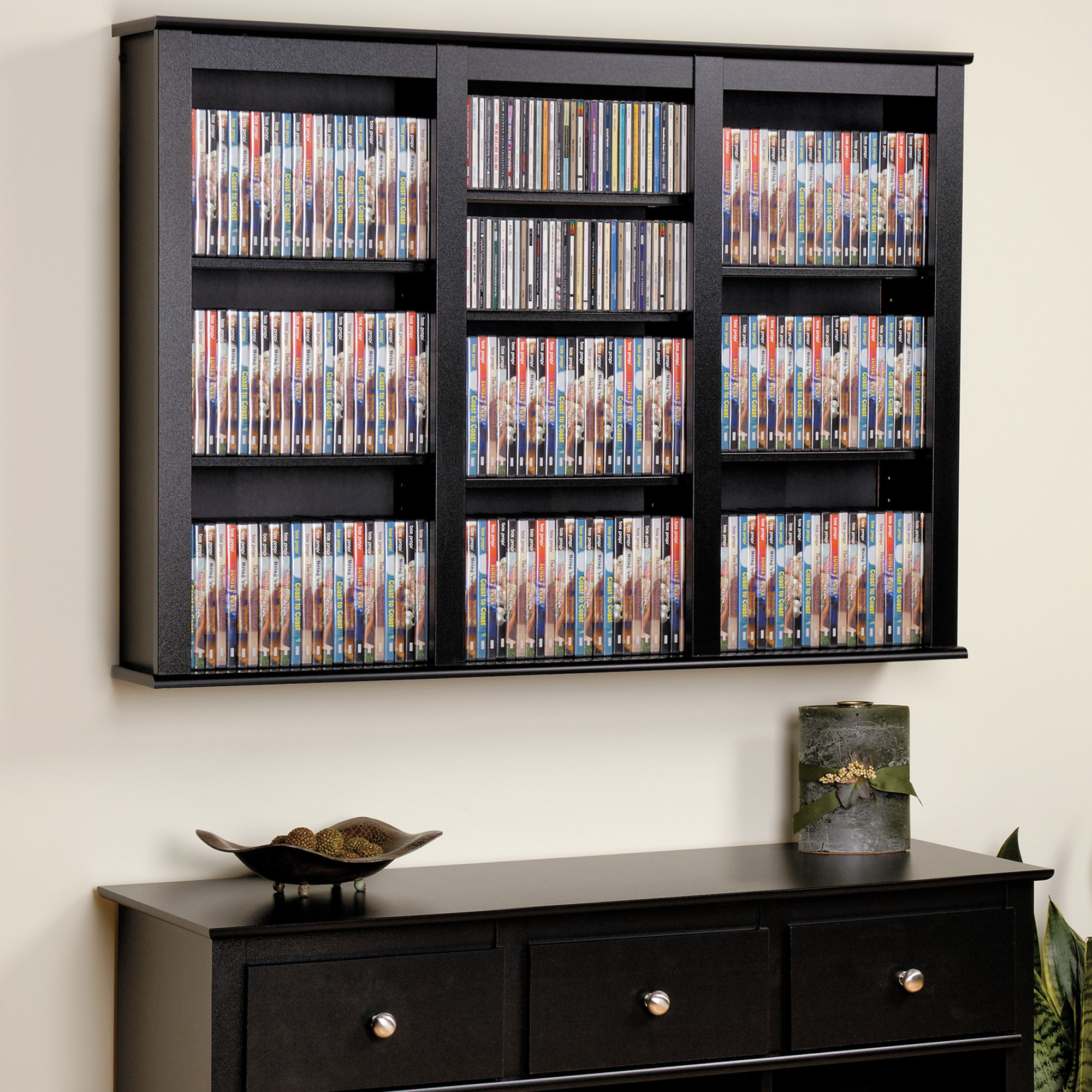 Prepac Triple Media Multimedia Wall Mounted Storage Rack & Reviews