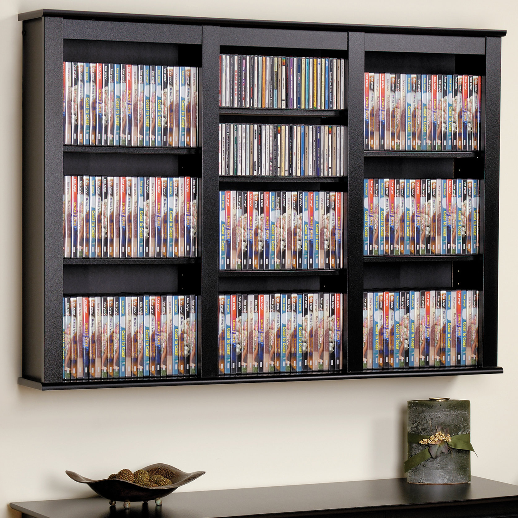 Prepac Triple Media Multimedia Wall Mounted Storage Rack & Reviews