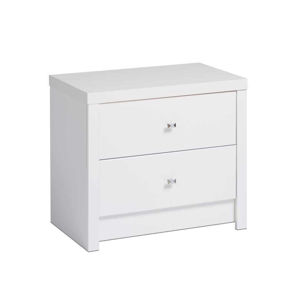 Prepac Calla Tall White 2 Drawer Nightstand & Reviews Wayfair