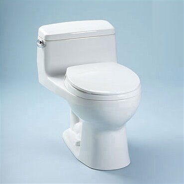 Toto Supreme® Eco 1.28 GPF Round 1 Piece Toilet with SoftClose Seat ...