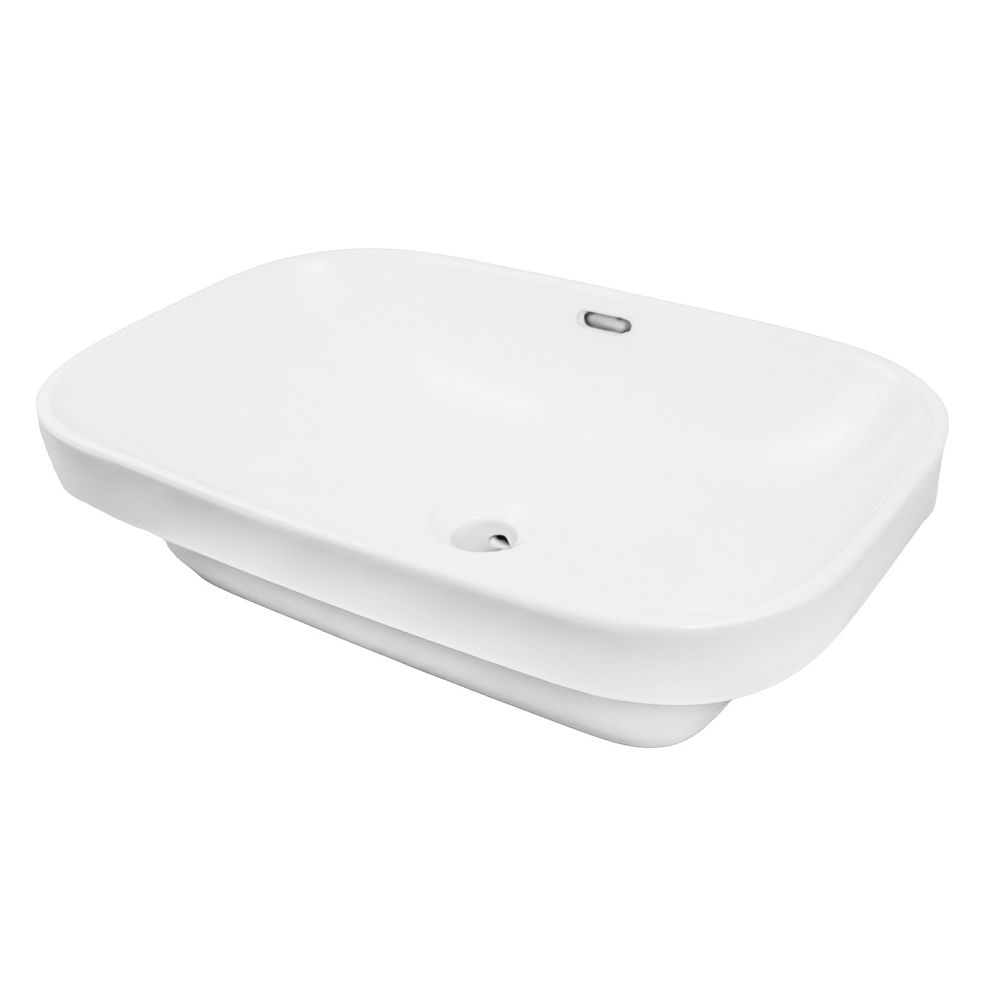 DECOLAV Classically Redefined Rectangular Semi Recessed Vessel Lavatory
