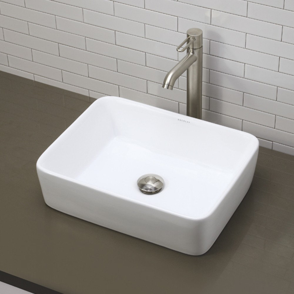 DECOLAV Classically Redefined Rectangular Vessel Bathroom Sink