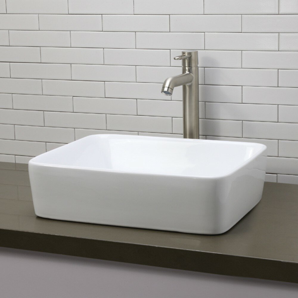 DECOLAV Classically Redefined Rectangular Vessel Bathroom Sink ...