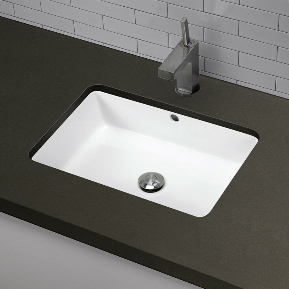 DECOLAV Classically Redefined Rectangular Undermount Bathroom Sink