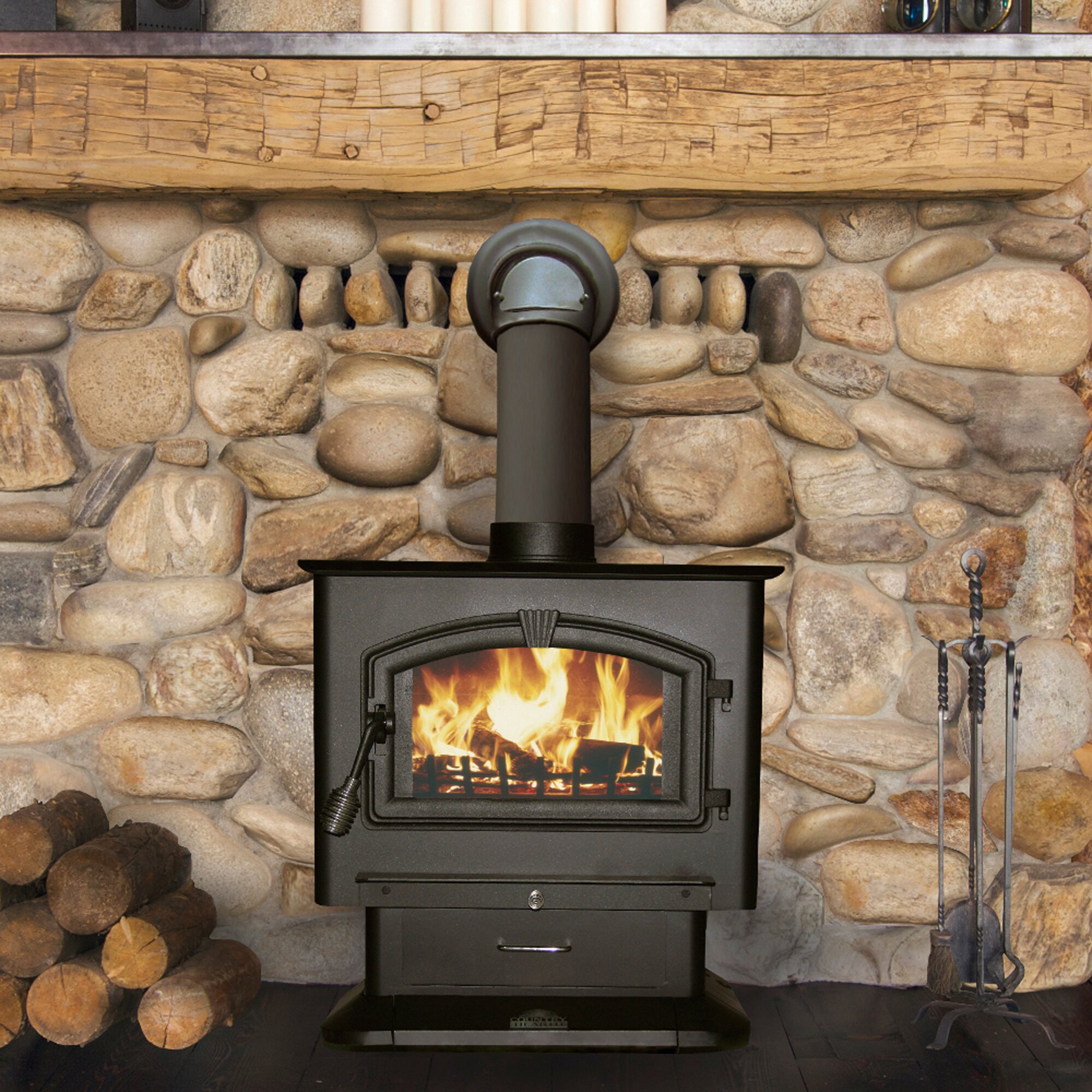 US Stove Extra Large EPA Certified 3,000 Square Foot Wood Stove